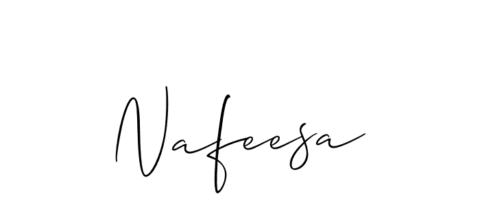 Make a beautiful signature design for name Nafeesa. With this signature (Allison_Script) style, you can create a handwritten signature for free. Nafeesa signature style 2 images and pictures png