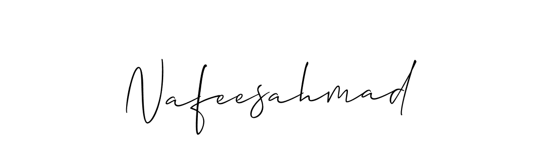 Make a short Nafeesahmad signature style. Manage your documents anywhere anytime using Allison_Script. Create and add eSignatures, submit forms, share and send files easily. Nafeesahmad signature style 2 images and pictures png