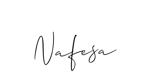 Design your own signature with our free online signature maker. With this signature software, you can create a handwritten (Allison_Script) signature for name Nafesa. Nafesa signature style 2 images and pictures png