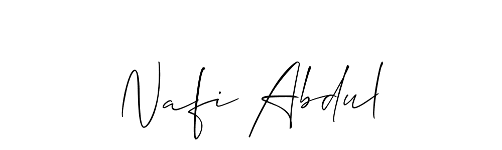 Also we have Nafi Abdul name is the best signature style. Create professional handwritten signature collection using Allison_Script autograph style. Nafi Abdul signature style 2 images and pictures png