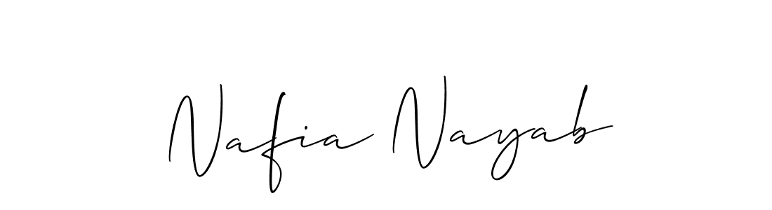 How to Draw Nafia Nayab signature style? Allison_Script is a latest design signature styles for name Nafia Nayab. Nafia Nayab signature style 2 images and pictures png