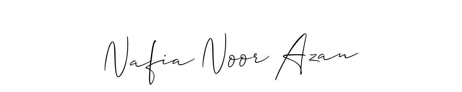 You should practise on your own different ways (Allison_Script) to write your name (Nafia Noor Azan) in signature. don't let someone else do it for you. Nafia Noor Azan signature style 2 images and pictures png