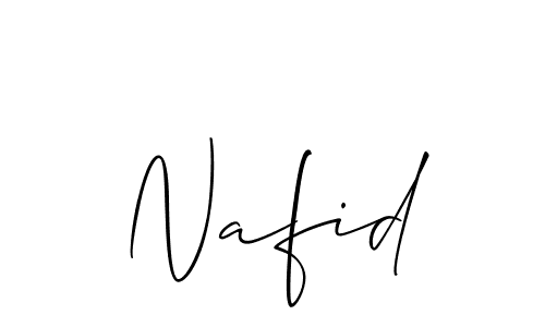 Create a beautiful signature design for name Nafid. With this signature (Allison_Script) fonts, you can make a handwritten signature for free. Nafid signature style 2 images and pictures png