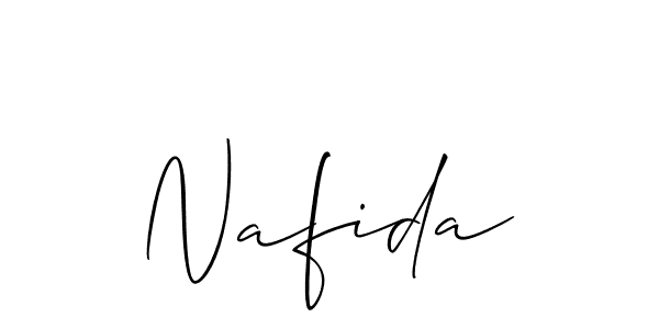 You should practise on your own different ways (Allison_Script) to write your name (Nafida) in signature. don't let someone else do it for you. Nafida signature style 2 images and pictures png