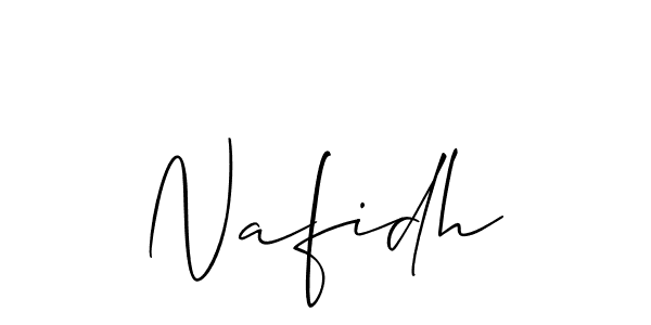 if you are searching for the best signature style for your name Nafidh. so please give up your signature search. here we have designed multiple signature styles  using Allison_Script. Nafidh signature style 2 images and pictures png