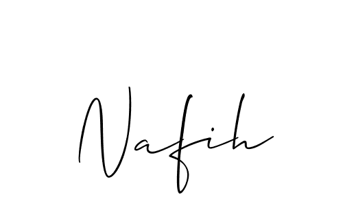 Make a beautiful signature design for name Nafih. With this signature (Allison_Script) style, you can create a handwritten signature for free. Nafih signature style 2 images and pictures png
