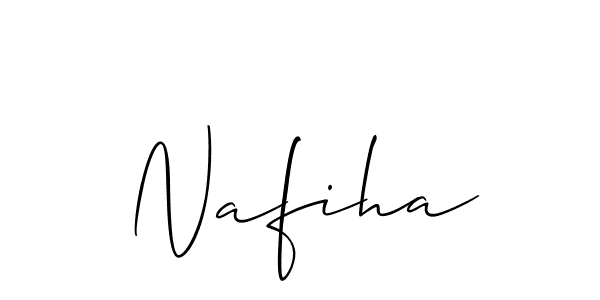 Use a signature maker to create a handwritten signature online. With this signature software, you can design (Allison_Script) your own signature for name Nafiha. Nafiha signature style 2 images and pictures png