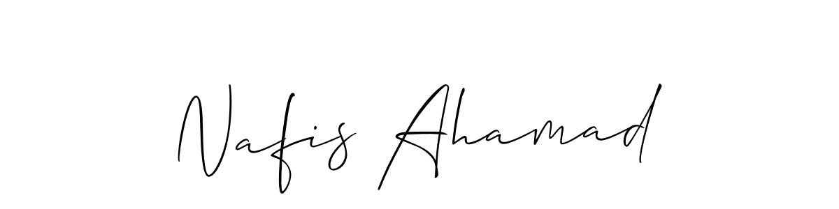 Also You can easily find your signature by using the search form. We will create Nafis Ahamad name handwritten signature images for you free of cost using Allison_Script sign style. Nafis Ahamad signature style 2 images and pictures png