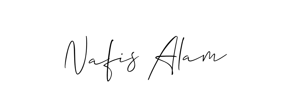 How to make Nafis Alam name signature. Use Allison_Script style for creating short signs online. This is the latest handwritten sign. Nafis Alam signature style 2 images and pictures png