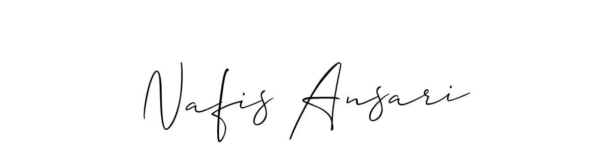 How to Draw Nafis Ansari signature style? Allison_Script is a latest design signature styles for name Nafis Ansari. Nafis Ansari signature style 2 images and pictures png