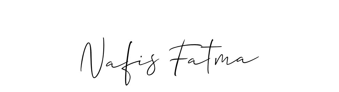 How to make Nafis Fatma name signature. Use Allison_Script style for creating short signs online. This is the latest handwritten sign. Nafis Fatma signature style 2 images and pictures png