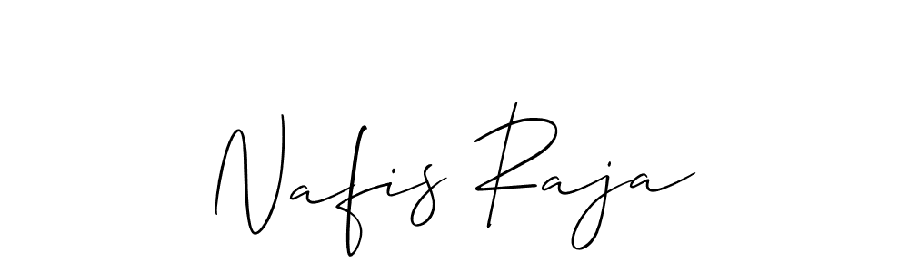 Create a beautiful signature design for name Nafis Raja. With this signature (Allison_Script) fonts, you can make a handwritten signature for free. Nafis Raja signature style 2 images and pictures png
