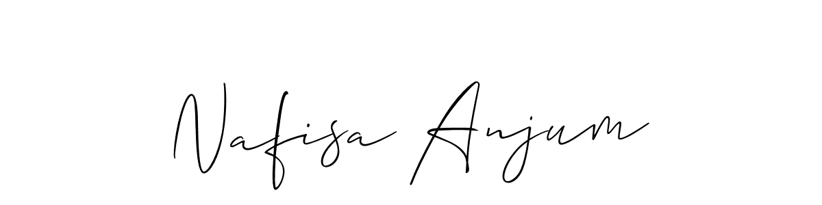 How to make Nafisa Anjum name signature. Use Allison_Script style for creating short signs online. This is the latest handwritten sign. Nafisa Anjum signature style 2 images and pictures png