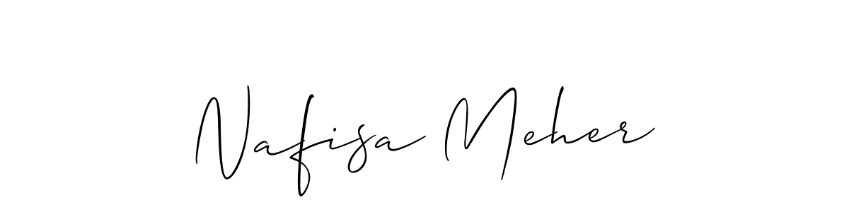 Design your own signature with our free online signature maker. With this signature software, you can create a handwritten (Allison_Script) signature for name Nafisa Meher. Nafisa Meher signature style 2 images and pictures png