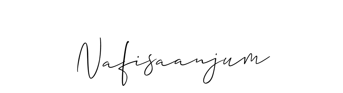 How to make Nafisaanjum name signature. Use Allison_Script style for creating short signs online. This is the latest handwritten sign. Nafisaanjum signature style 2 images and pictures png