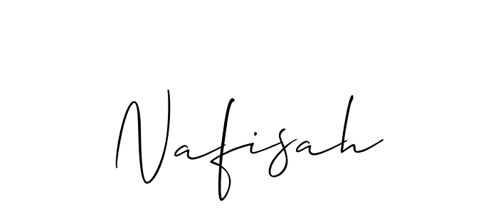 Allison_Script is a professional signature style that is perfect for those who want to add a touch of class to their signature. It is also a great choice for those who want to make their signature more unique. Get Nafisah name to fancy signature for free. Nafisah signature style 2 images and pictures png