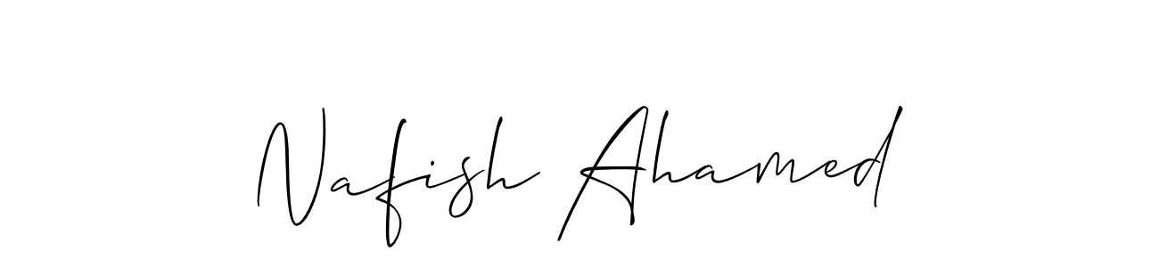 Similarly Allison_Script is the best handwritten signature design. Signature creator online .You can use it as an online autograph creator for name Nafish Ahamed. Nafish Ahamed signature style 2 images and pictures png