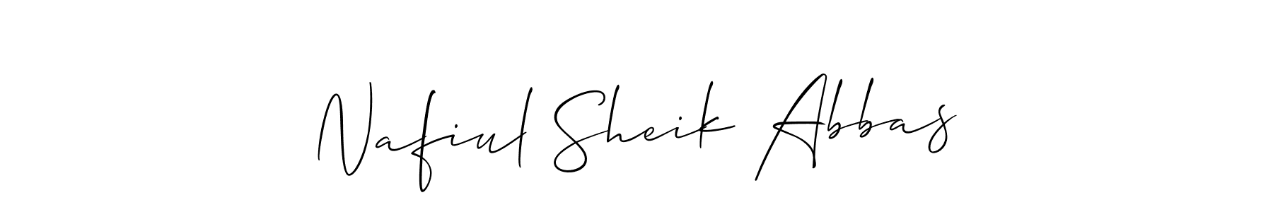 How to make Nafiul Sheik Abbas signature? Allison_Script is a professional autograph style. Create handwritten signature for Nafiul Sheik Abbas name. Nafiul Sheik Abbas signature style 2 images and pictures png