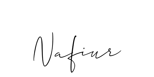 Use a signature maker to create a handwritten signature online. With this signature software, you can design (Allison_Script) your own signature for name Nafiur. Nafiur signature style 2 images and pictures png