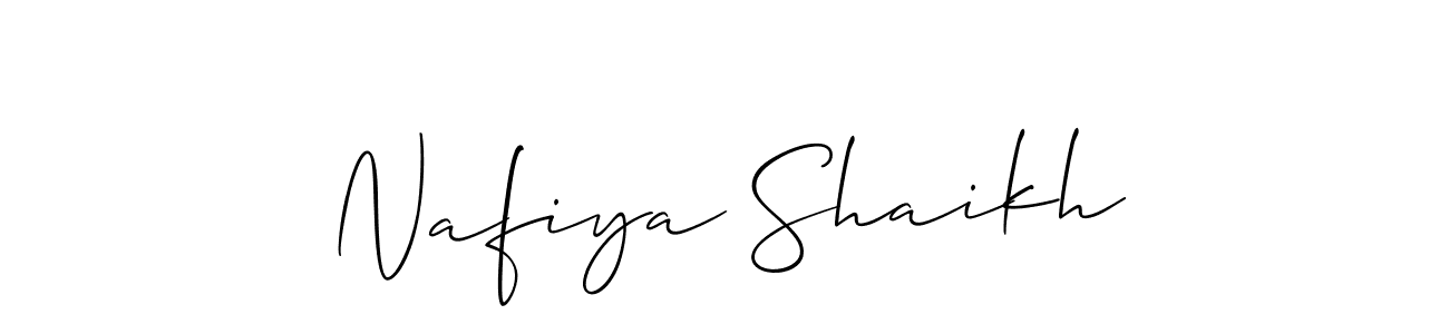 Make a short Nafiya Shaikh signature style. Manage your documents anywhere anytime using Allison_Script. Create and add eSignatures, submit forms, share and send files easily. Nafiya Shaikh signature style 2 images and pictures png