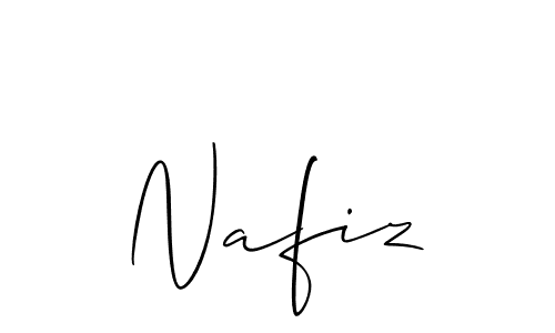 Use a signature maker to create a handwritten signature online. With this signature software, you can design (Allison_Script) your own signature for name Nafiz. Nafiz signature style 2 images and pictures png