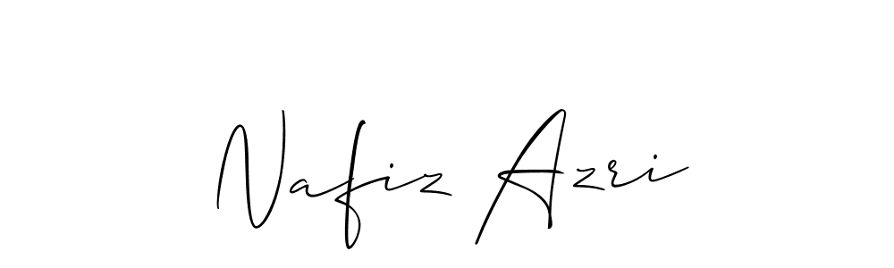 Also You can easily find your signature by using the search form. We will create Nafiz Azri name handwritten signature images for you free of cost using Allison_Script sign style. Nafiz Azri signature style 2 images and pictures png