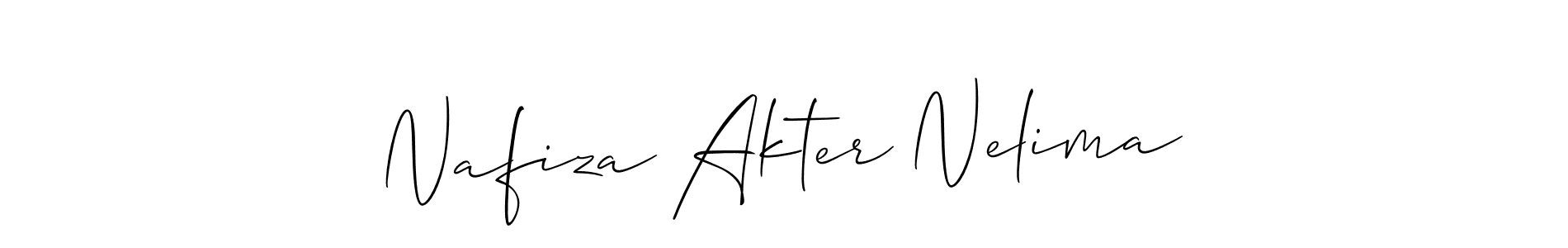 How to Draw Nafiza Akter Nelima signature style? Allison_Script is a latest design signature styles for name Nafiza Akter Nelima. Nafiza Akter Nelima signature style 2 images and pictures png