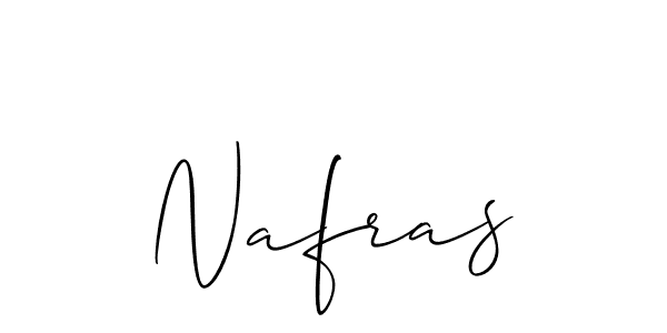 Similarly Allison_Script is the best handwritten signature design. Signature creator online .You can use it as an online autograph creator for name Nafras. Nafras signature style 2 images and pictures png