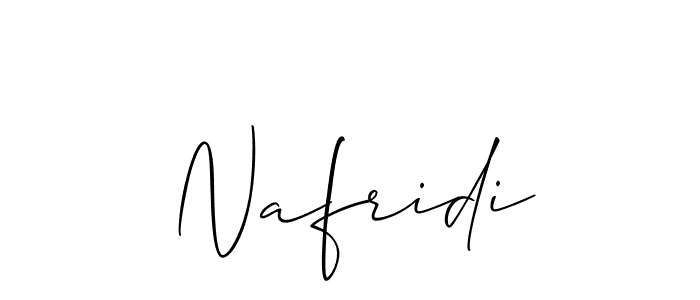 Create a beautiful signature design for name Nafridi. With this signature (Allison_Script) fonts, you can make a handwritten signature for free. Nafridi signature style 2 images and pictures png