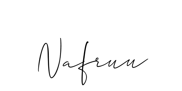 It looks lik you need a new signature style for name Nafruu. Design unique handwritten (Allison_Script) signature with our free signature maker in just a few clicks. Nafruu signature style 2 images and pictures png