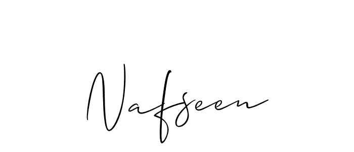 How to make Nafseen signature? Allison_Script is a professional autograph style. Create handwritten signature for Nafseen name. Nafseen signature style 2 images and pictures png