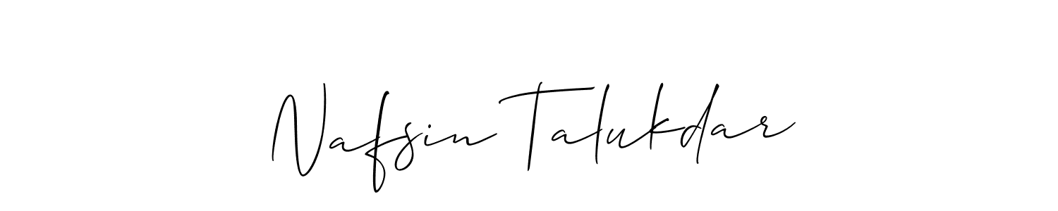 Best and Professional Signature Style for Nafsin Talukdar. Allison_Script Best Signature Style Collection. Nafsin Talukdar signature style 2 images and pictures png