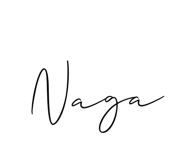 How to make Naga signature? Allison_Script is a professional autograph style. Create handwritten signature for Naga name. Naga signature style 2 images and pictures png