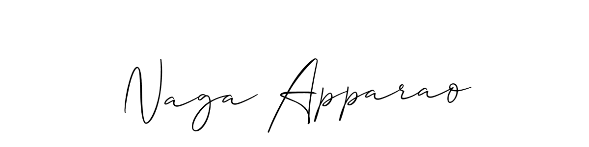 Design your own signature with our free online signature maker. With this signature software, you can create a handwritten (Allison_Script) signature for name Naga Apparao. Naga Apparao signature style 2 images and pictures png