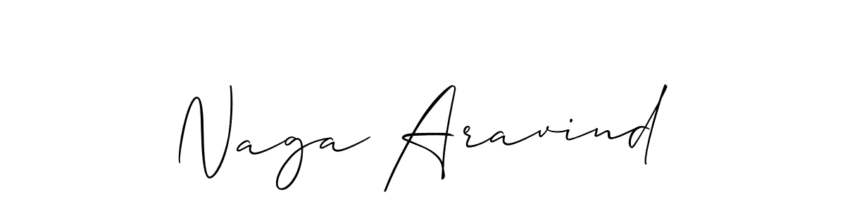 How to make Naga Aravind signature? Allison_Script is a professional autograph style. Create handwritten signature for Naga Aravind name. Naga Aravind signature style 2 images and pictures png