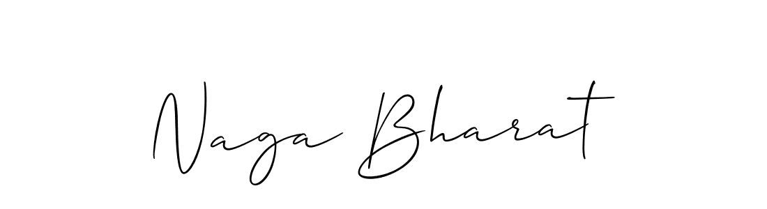 Make a beautiful signature design for name Naga Bharat. With this signature (Allison_Script) style, you can create a handwritten signature for free. Naga Bharat signature style 2 images and pictures png