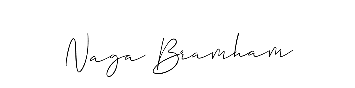 Naga Bramham stylish signature style. Best Handwritten Sign (Allison_Script) for my name. Handwritten Signature Collection Ideas for my name Naga Bramham. Naga Bramham signature style 2 images and pictures png