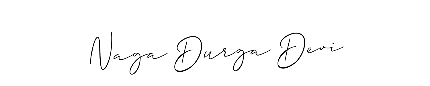 How to make Naga Durga Devi name signature. Use Allison_Script style for creating short signs online. This is the latest handwritten sign. Naga Durga Devi signature style 2 images and pictures png