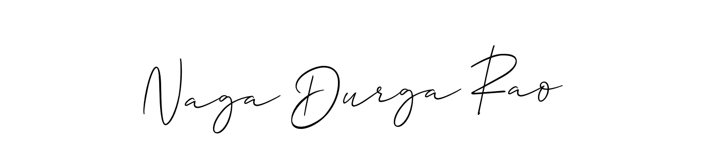 Use a signature maker to create a handwritten signature online. With this signature software, you can design (Allison_Script) your own signature for name Naga Durga Rao. Naga Durga Rao signature style 2 images and pictures png