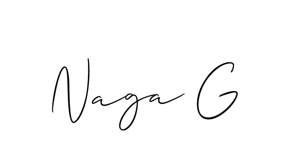 Allison_Script is a professional signature style that is perfect for those who want to add a touch of class to their signature. It is also a great choice for those who want to make their signature more unique. Get Naga G name to fancy signature for free. Naga G signature style 2 images and pictures png