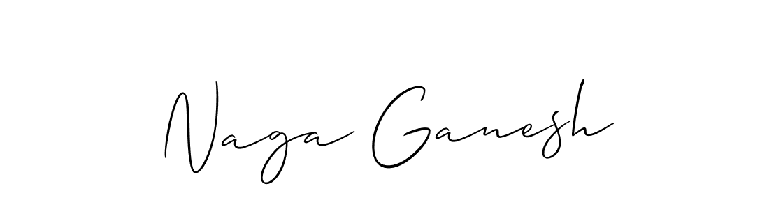 Use a signature maker to create a handwritten signature online. With this signature software, you can design (Allison_Script) your own signature for name Naga Ganesh. Naga Ganesh signature style 2 images and pictures png