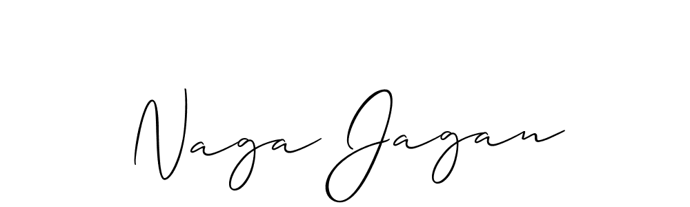 Use a signature maker to create a handwritten signature online. With this signature software, you can design (Allison_Script) your own signature for name Naga Jagan. Naga Jagan signature style 2 images and pictures png