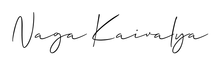 A dynamic signature style for Naga Kaivalya using Allison_Script script. Designed to look authentic, handwritten, and professional. Naga Kaivalya signature style 2 images and pictures png