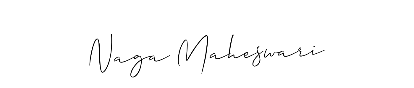 Also we have Naga Maheswari name is the best signature style. Create professional handwritten signature collection using Allison_Script autograph style. Naga Maheswari signature style 2 images and pictures png