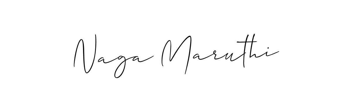 Also we have Naga Maruthi name is the best signature style. Create professional handwritten signature collection using Allison_Script autograph style. Naga Maruthi signature style 2 images and pictures png