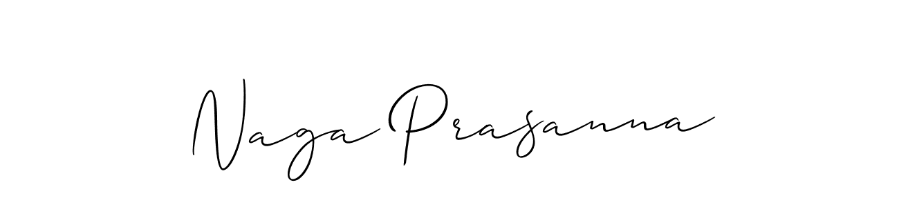 How to make Naga Prasanna name signature. Use Allison_Script style for creating short signs online. This is the latest handwritten sign. Naga Prasanna signature style 2 images and pictures png