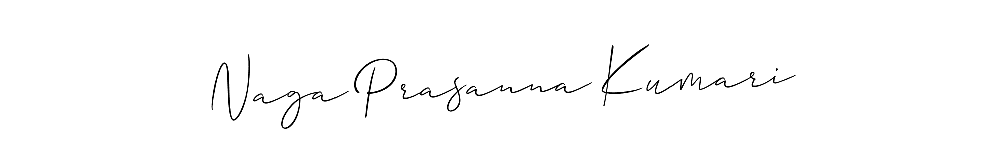 Similarly Allison_Script is the best handwritten signature design. Signature creator online .You can use it as an online autograph creator for name Naga Prasanna Kumari. Naga Prasanna Kumari signature style 2 images and pictures png