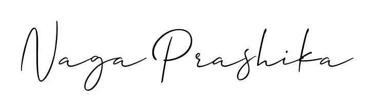 You should practise on your own different ways (Allison_Script) to write your name (Naga Prashika) in signature. Don't let someone else do it for you. Naga Prashika signature style 2 images and pictures png