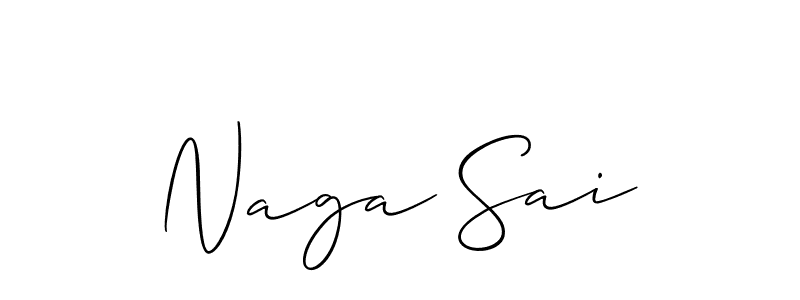 Naga Sai stylish signature style. Best Handwritten Sign (Allison_Script) for my name. Handwritten Signature Collection Ideas for my name Naga Sai. Naga Sai signature style 2 images and pictures png