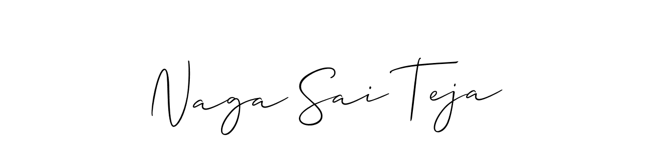 Naga Sai Teja stylish signature style. Best Handwritten Sign (Allison_Script) for my name. Handwritten Signature Collection Ideas for my name Naga Sai Teja. Naga Sai Teja signature style 2 images and pictures png